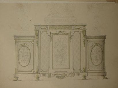 [ARTS DECORATIFS - ÉBENISTERIE]. Ensemble...