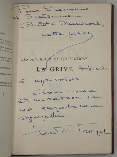 TROYAT, Henri. Les Semailles et les moissons....