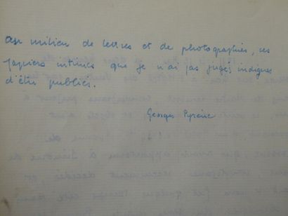 [MANUSCRIPT - SABATIER] PYRÈNE, Georges....