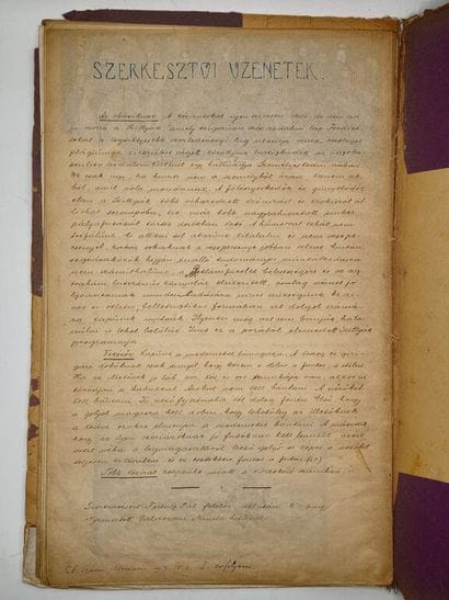 [MANUSCRIPT - HUNGARIAN AVANT-GARDE] BODZASY,...