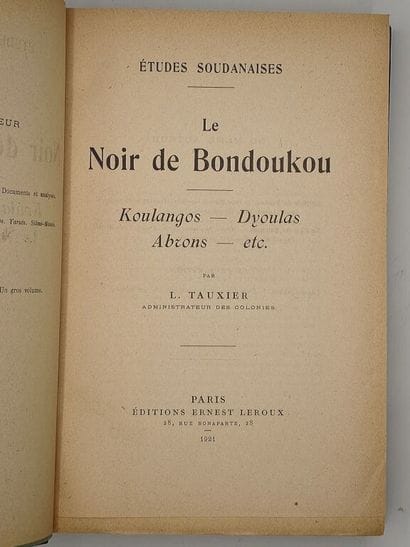 [AFRIQUE - ETHNOLOGIE]TAUXIER, Louis. Le...