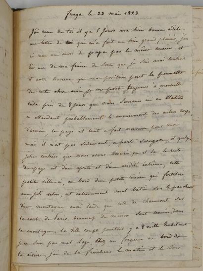 [MANUSCRIPT - NAPOLEON] GAUVILLE, Adolphe...