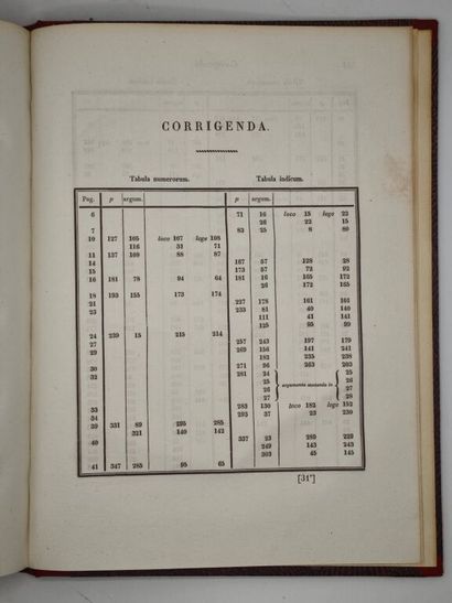 JACOBI, Carl Gustav Jakob. *Canon Arithmeticus...