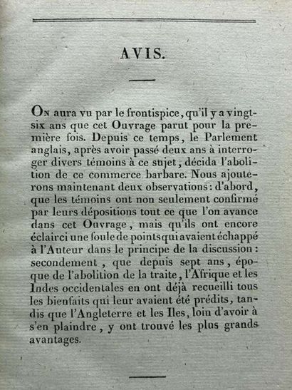 [ESCLAVAGE - ABOLITION]CLARKSON, Thomas....