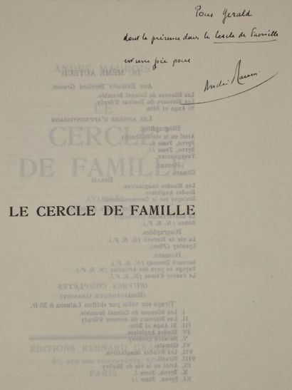 MAUROIS, André. Le Cercle de famille.

Excellent...