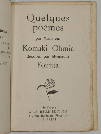 FOUJITA et KOMAKI, Ohmia. Quelques poèmes.

Le...