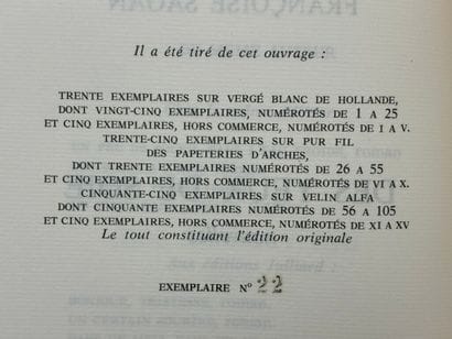 SAGAN, Françoise. Des yeux de soie.

Édition...