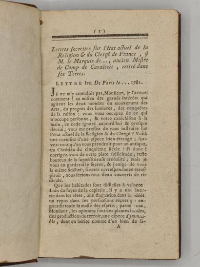 [PAMPHLETS - ANCIEN RÉGIME]. Lettres secrètes...