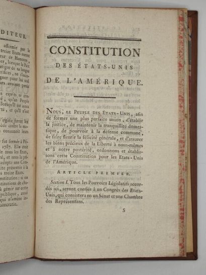 [ETATS-UNIS - FRANKLIN, Benjamin et LA ROCHEFOUCAULD,...