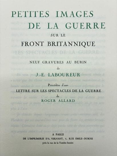 LABOUREUR, Jean Émile, and ALLARD, Roger....