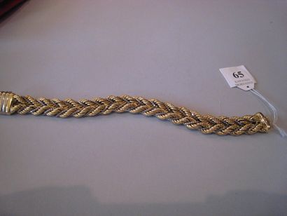 Bracelet en deux ors tressé (14k)