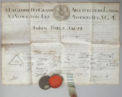 [Franc-maçonnerie] [CLARIS]. Brevet remis...