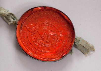 [Franc-maçonnerie] [CLARIS]. Brevet remis...