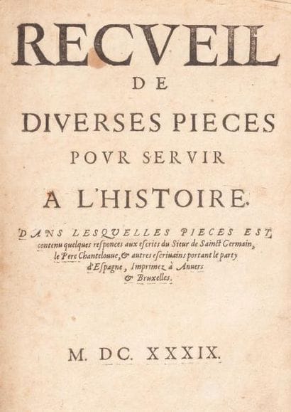 [HAY DU CHASTELET (Paul)]
Recueil de diverses...