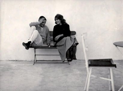 JULES ET JIM Jeanne Moreau et François Truffaut...