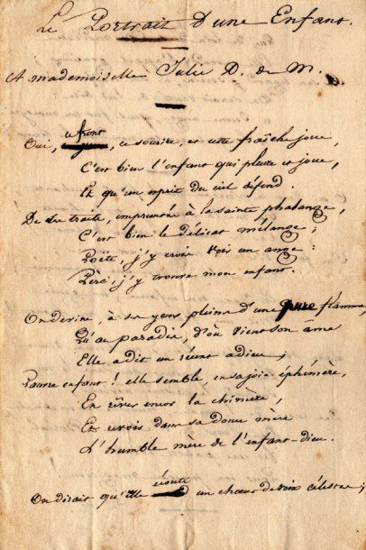 Victor HUGO. POEME autographe signé « Vr...