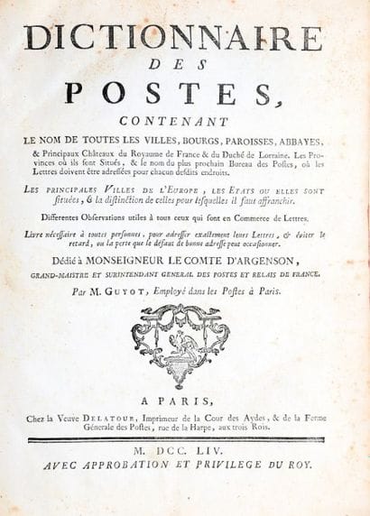GUYOT
Dictionnaire des Postes contenant le...