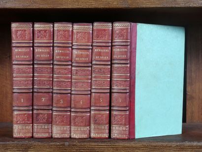 SULLY (Duc de)
Mémoires. 6 vol. in-8 de XXXI-490-515-494-532-495-405-40...