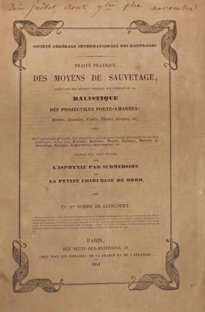 GODDE de LIANCOURT (Comte A.)
Traité pratique...