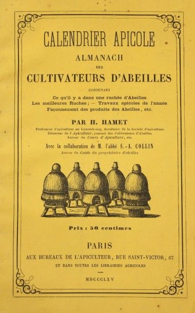 AGRICULTURE - HAMET Calendrier apicole -...