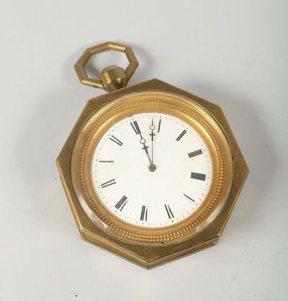 Pendule de carrosse ou d'alcôve de forme...