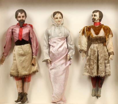 Quatre marionnettes en cire de l'Opera dei...