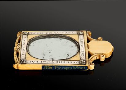 EXCEPTIONNEL MIROIR DE POCHE OU DE CEINTURE...