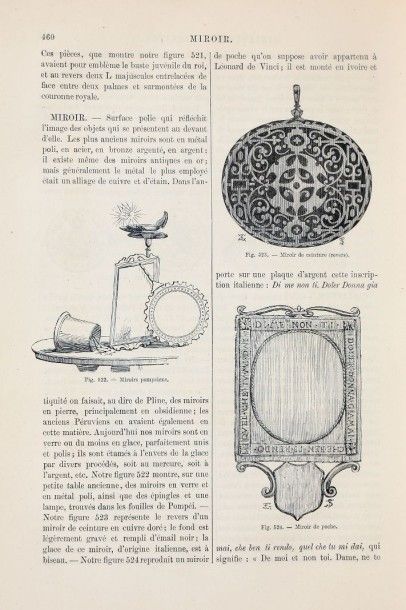EXCEPTIONNEL MIROIR DE POCHE OU DE CEINTURE...