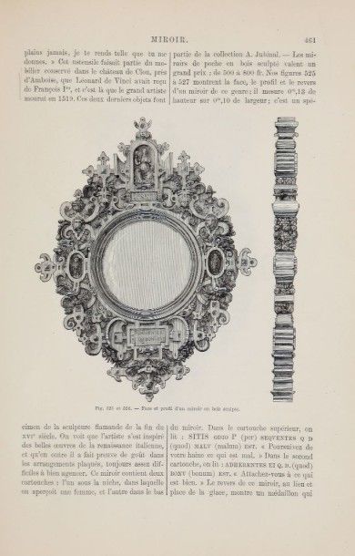 EXCEPTIONNEL MIROIR DE POCHE OU DE CEINTURE...