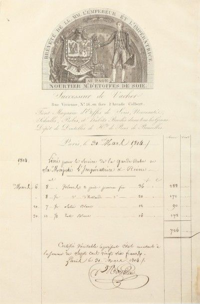 [Joséphine de BEAUHARNAIS]
Facture, en en-tête...