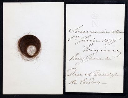 RARE ET IMPORTANTE MECHE DE CHEVEUX DU PRINCE...
