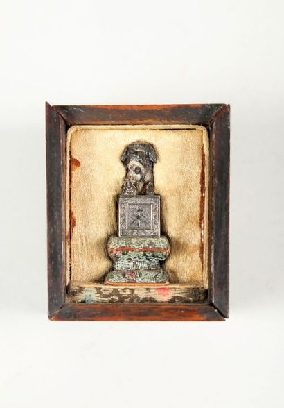 CHINE
Petit sceau en argent (925/1000) représentant...