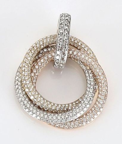 Pendentif trois ors 18K (750/1000) composé...