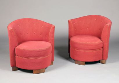 Jules LELEU (1883-1961)
Paire de fauteuils...