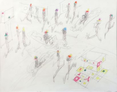 Roberto MATTA
La rue, 1955 Crayon noir et...
