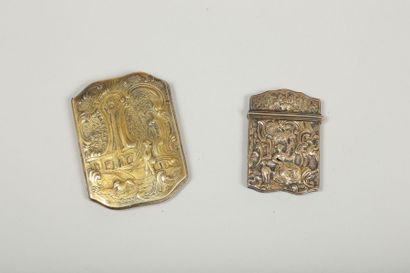 Étui en argent (925/1000) et métal doré à...