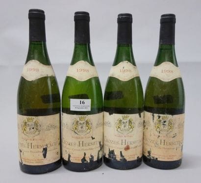 4 Bouteilles CROZES HERMITAGE Blanc, Mise...
