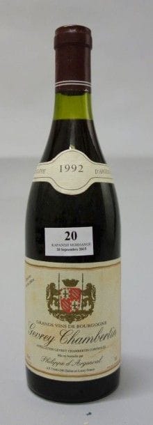 1 Bouteille GEVREY CHAMBERTIN - P. D'ARGENVAL...