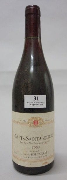 1 Bouteille NUITS St. GEORGES - A. BOUTEILLER...