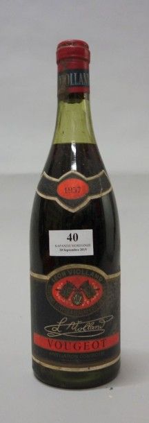 1 Bouteille VOUGEOT - L. VIOLLAND 1957 Niveau...