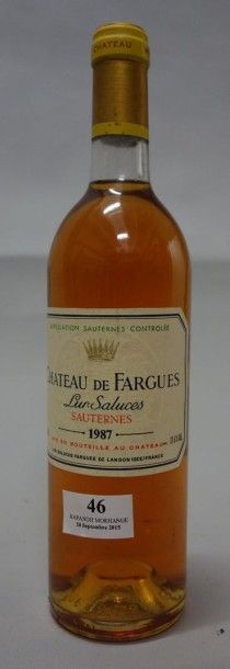 1 Bouteille CHÂTEAU de FARGUES - Sauternes...