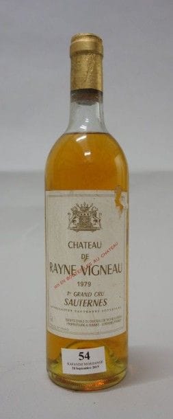 1 Bouteille CHÂTEAU de RAYNE VIGNEAU - Sauternes...