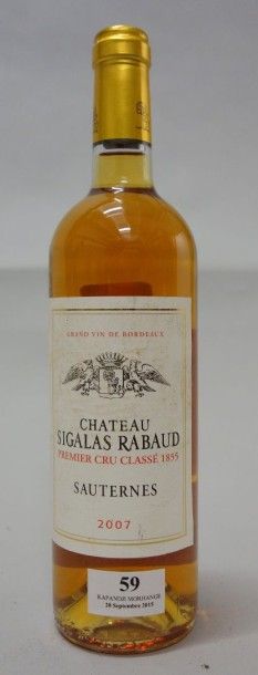 1 Bouteille CHÂTEAU SIGALAS RABAUD - Sauternes...