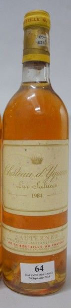 1 Bouteille CHÂTEAU YQUEM - Sauternes 1984...