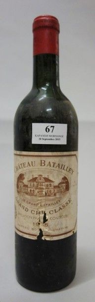 1 Bouteille CHÂTEAU BATAILLEY 1995 Etiquette...