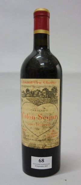 1 Bouteille CHÂTEAU CALON SEGUR - St. Estèphe...