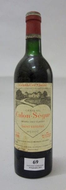 1 Bouteille CHÂTEAU CALON SEGUR - St. Estèphe...