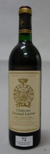 1 Bouteille CHÂTEAU GRUAUD LAROSE - St. Julien...