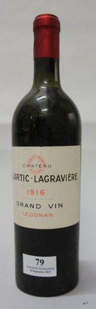 1 Bouteille CHÂTEAU MALARTIC LAGRAVIERE -...