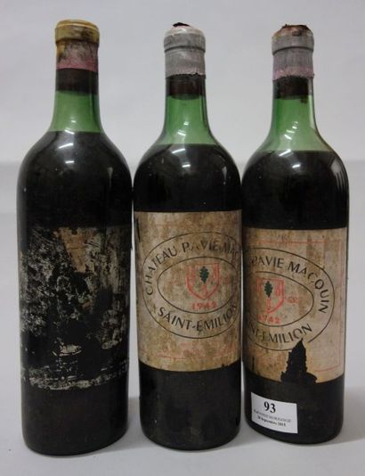 3 Bouteilles CHÂTEAU PAVIE MACQUIN - St....